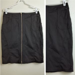 Straight Skirt Women's Size 10 Black Double Zip Up Office Career Casual